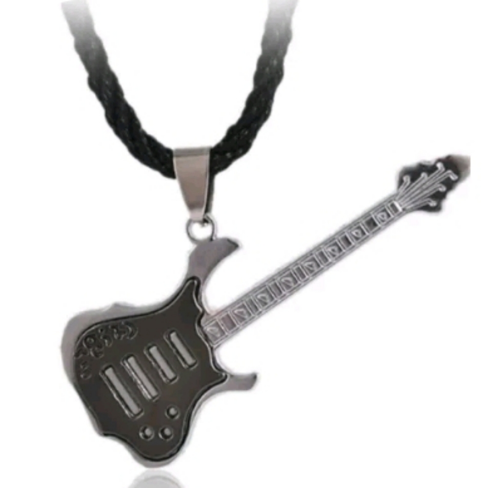 🎸 Heavy Metal Guitar Necklace